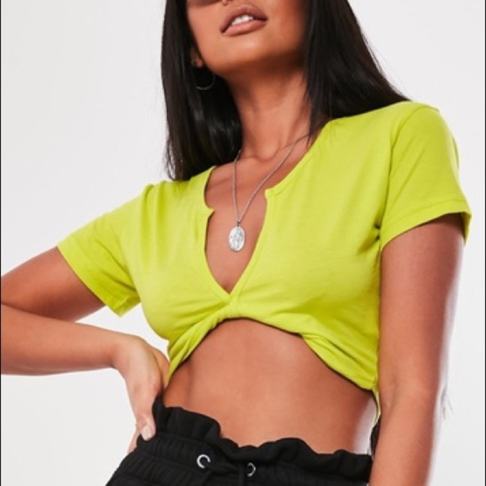 Missguided Bright Lime Top
